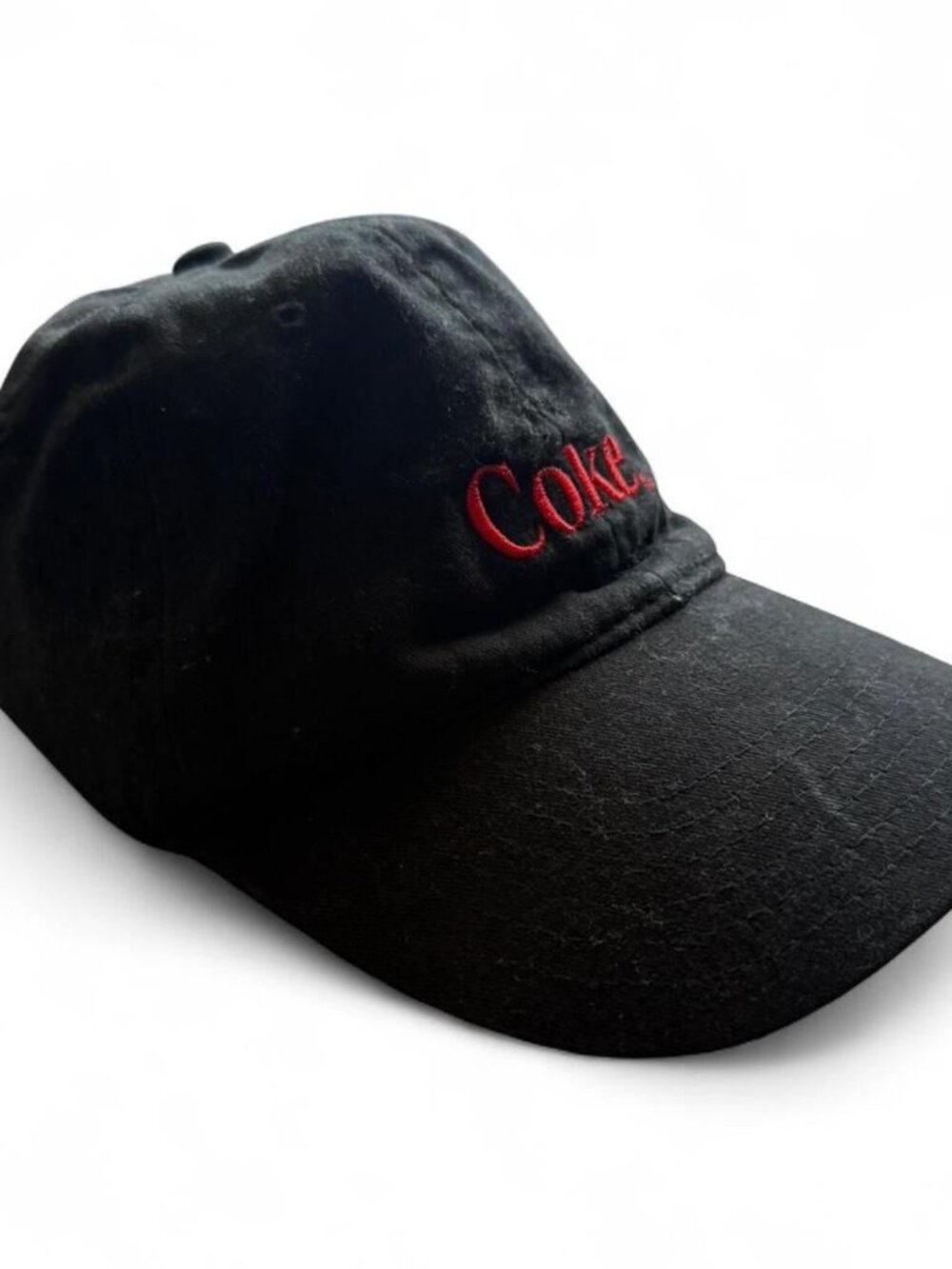 Vintage Coca-Cola "Coke" Embroidered Dad Hat - Black